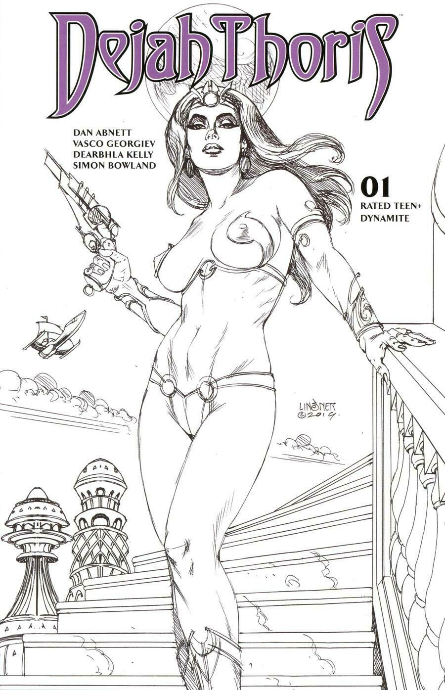 DEJAH THORIS (2019) #1 LINSNER B&W 1:20 VARIANT 2019 Dejah Thoris DYNAMITE