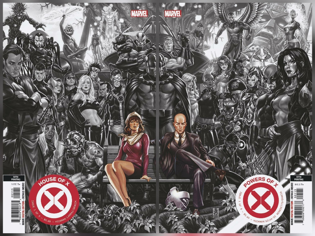 HOUSE OF X #1 5TH PRINT + POWERS OF X #1 5TH PRINT BROOKS VARIANT SET 2019 comic book MARVEL COMICS