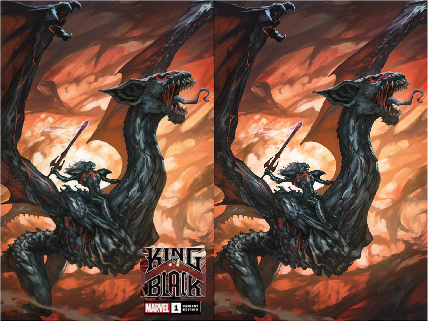 KING IN BLACK #1 SSCO SKAN SRISUWAN KNULL DRAGON TRADE DRESS & VIRGIN 2020VARIANT SET King in Black MARVEL COMICS
