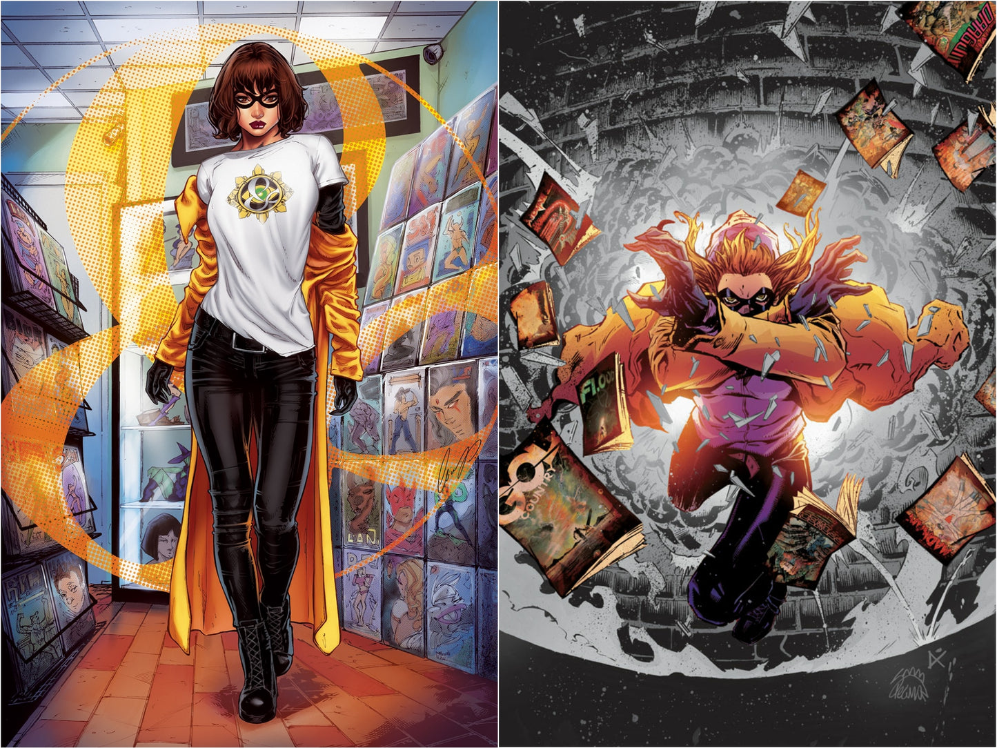 CROSSOVER #1 SSCO ELIAS CHATZOUDIS VIRGIN & RYAN STEGMAN COLOR SPLASH VIRGIN VARIANT SET 2020 comic book IMAGE COMICS