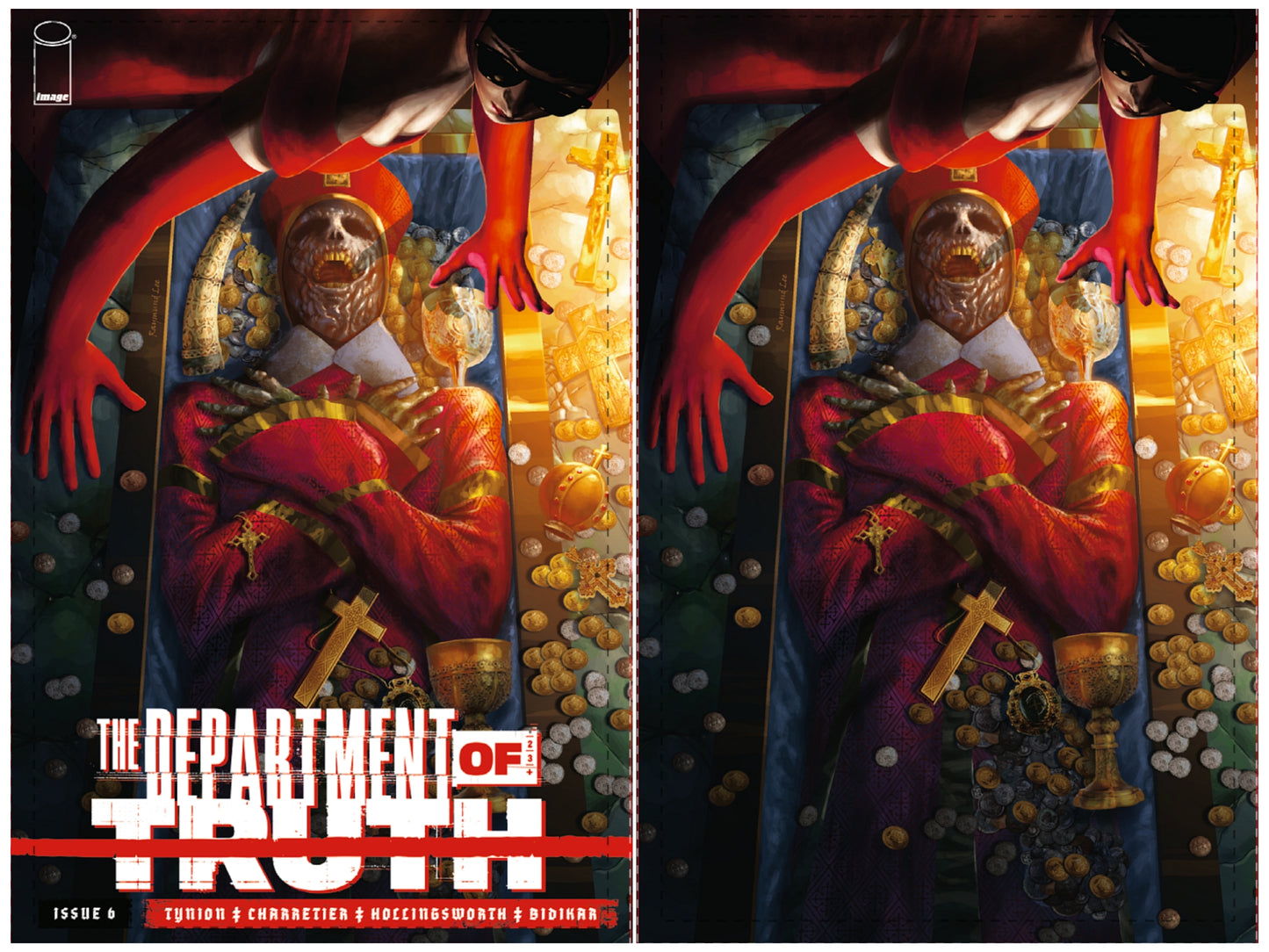 DEPARTMENT OF TRUTH #6 SSCO RAYMUND LEE VARIANT 2021 Department of Truth IMAGE COMICS Trade Dress & Virgin Set