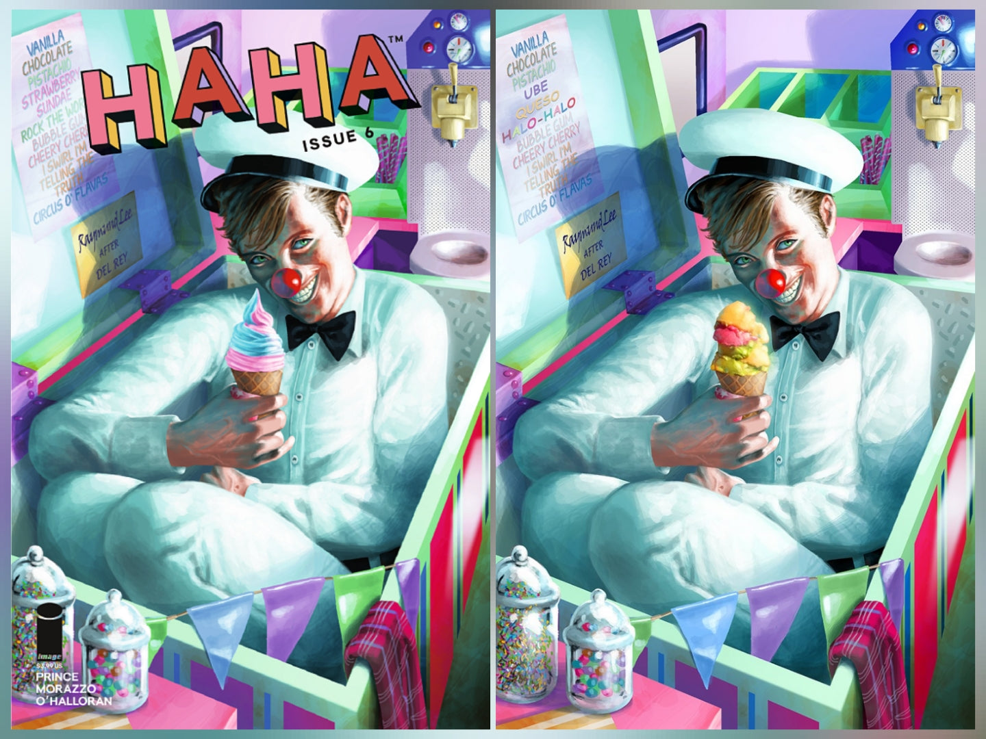 HAHA #6 SSCO RAYMUND LEE HOMAGE VARIANT 2021 comic book IMAGE COMICS TRADE DRESS & VARIANT SET