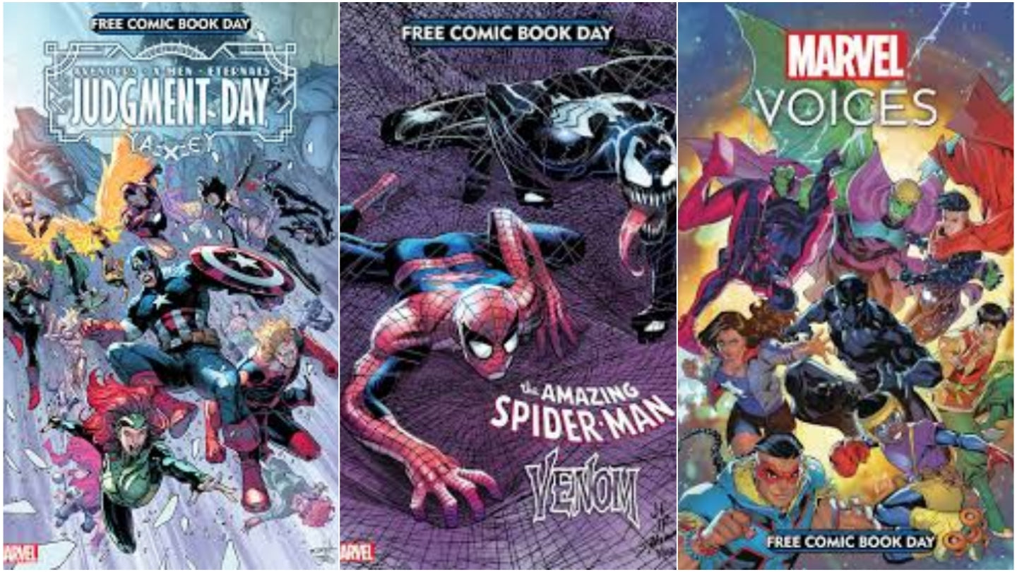 SET OF 3 FCBD MARVEL 2022 UNSTAMPED/UNSTICKERED MARVEL PRH