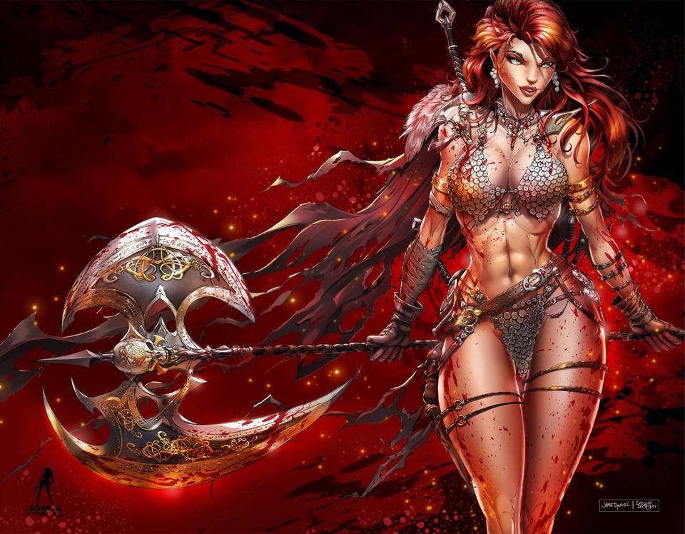 INVINCIBLE RED SONJA #3 BLOOD VIRGIN JAMIE TYNDALL VARIANT comic book ABSOLUTE COMICS GROUP / RED GI