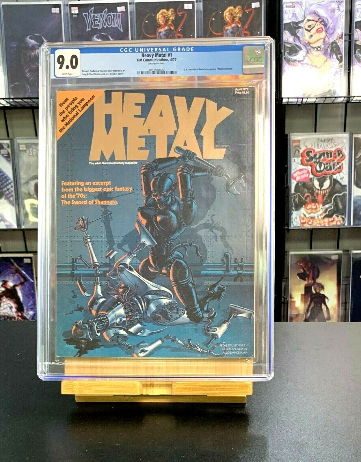 9.0 CGC Heavy Metal #1 HM Communications Subscription Insert 1977 CGC CGC