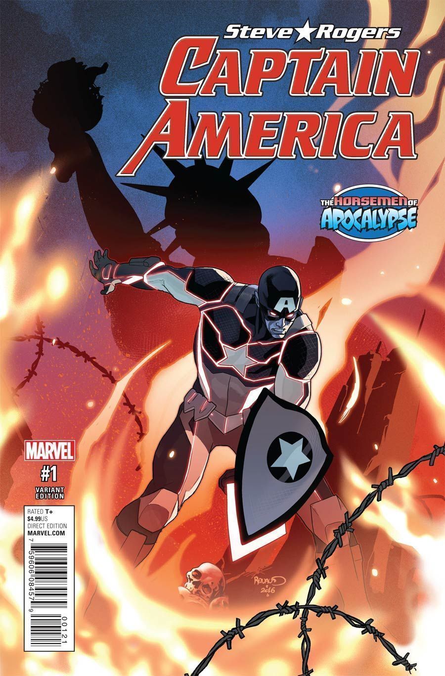 CAPTAIN AMERICA STEVE ROGERS #1 RENAUD HORSEMEN APOCALYPSE VARIANT 2016 Captain America MARVEL COMICS