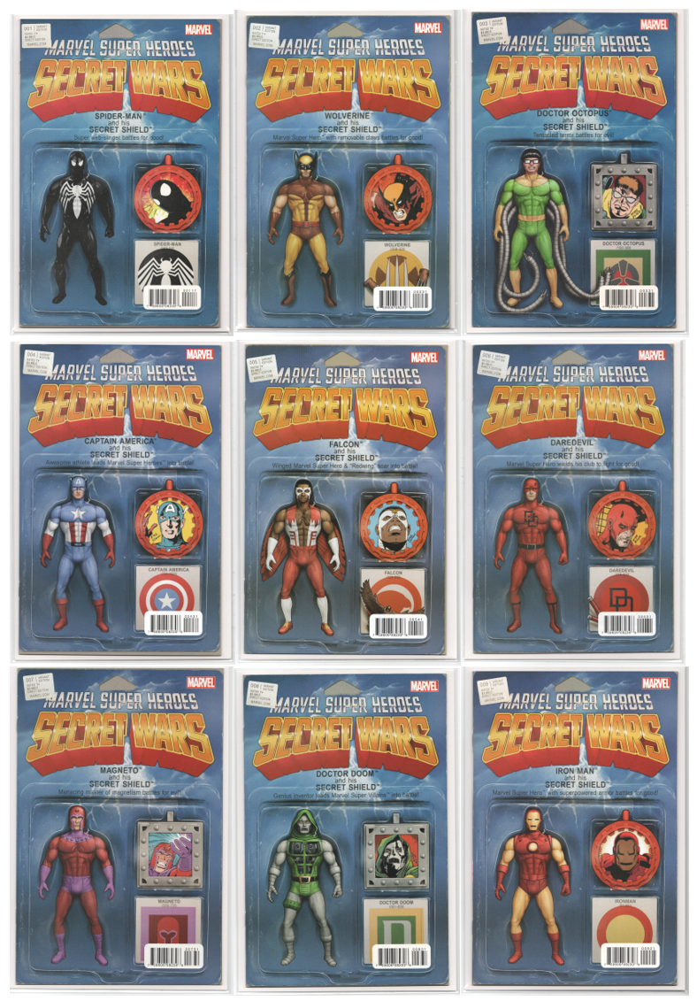 SECRET WARS #1-#9 CHRISTOPHER ACTION FIGURE SET MARVEL COMICS