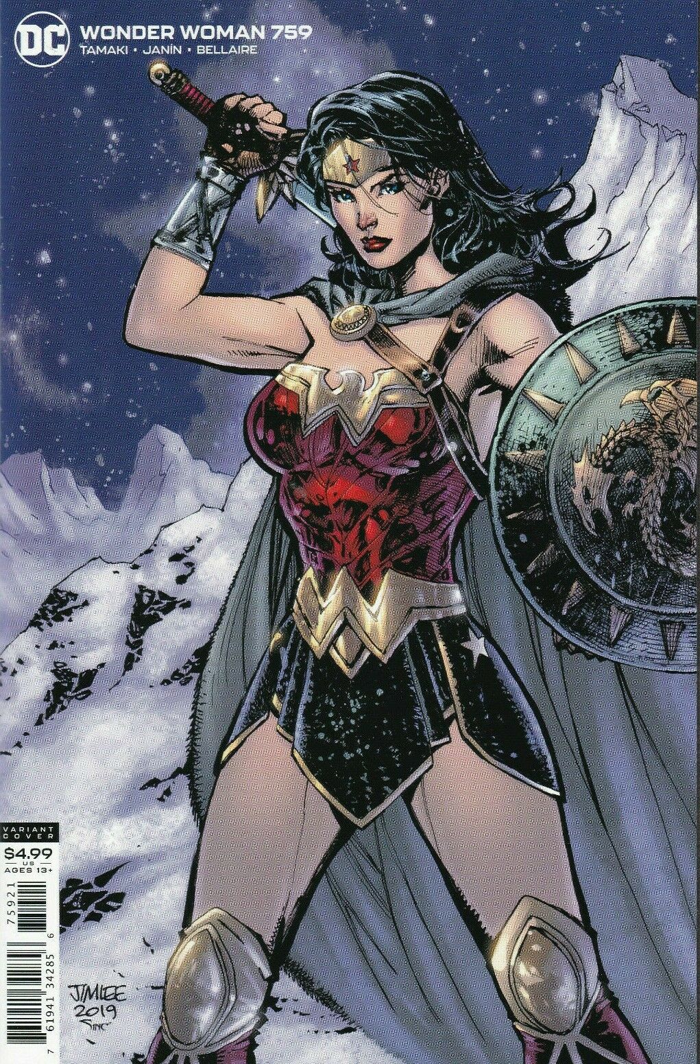 WONDER WOMAN #759 CARD STOCK JIM LEE VARIANT 2020 Wonder Woman DC COMICS