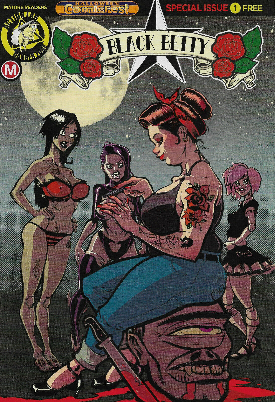 BLACK BETTY #1 HALLOWEEN COMICFEST HCF 2017 Zombie Tramp ACTION LAB - DANGER ZONE