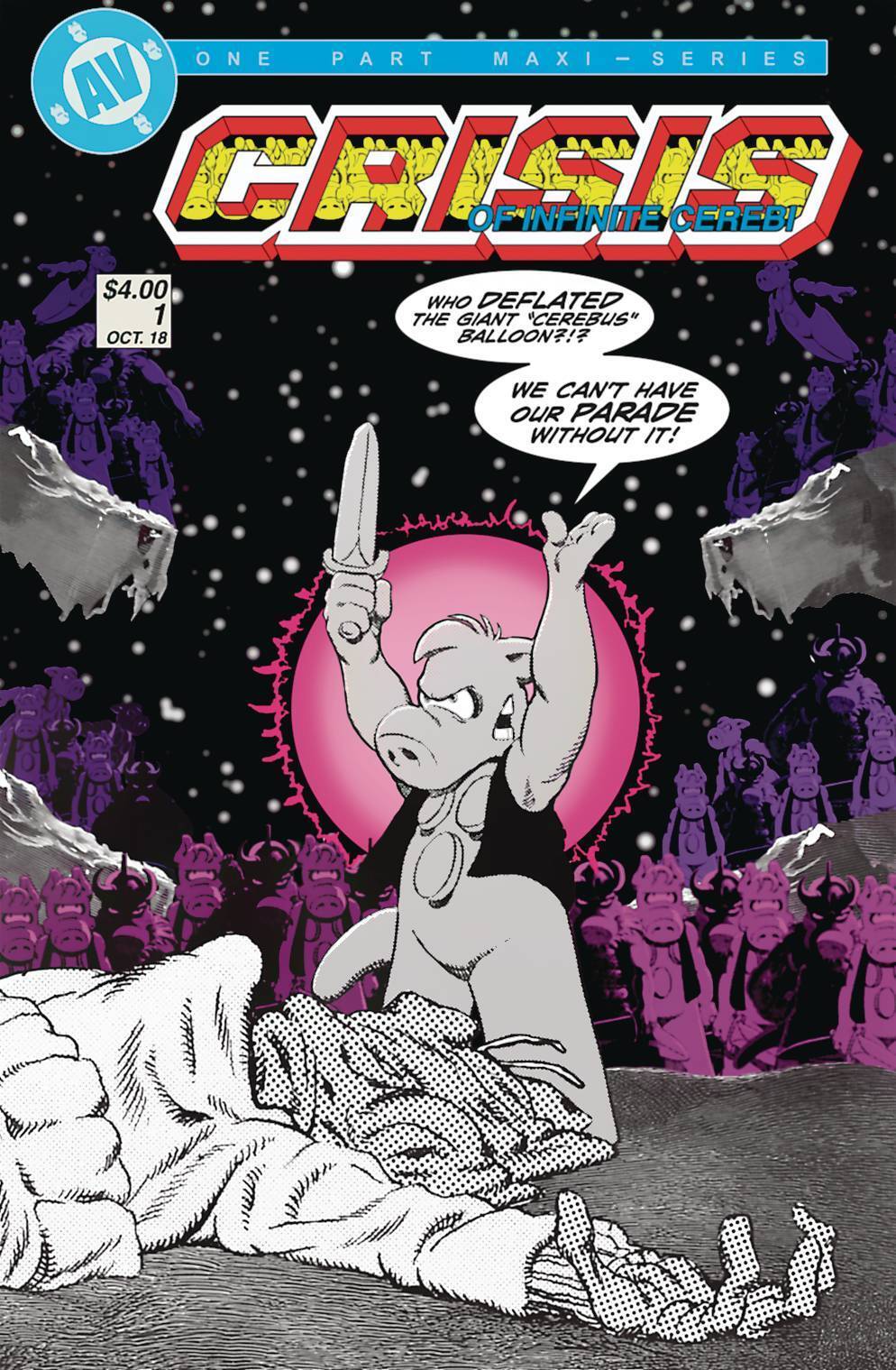 CRISIS ON INFINITE CEREBI #1 CEREBUS 2018 comic book AARDVARK VANAHEIM