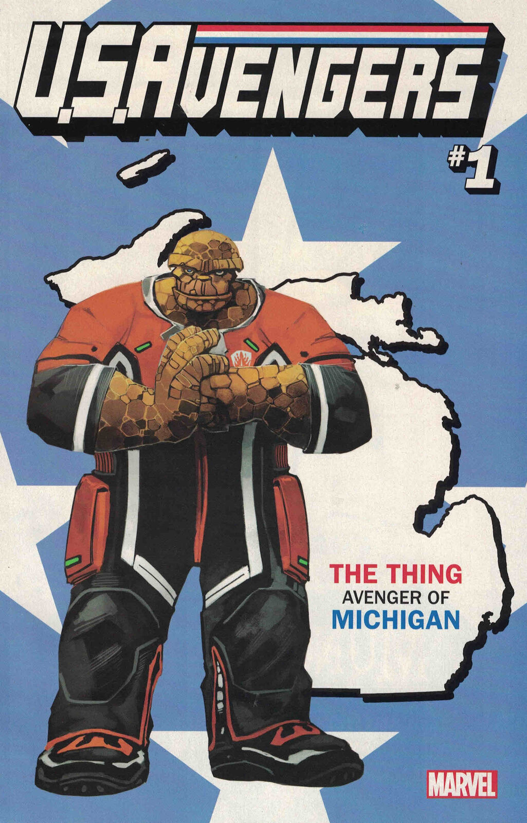 US AVENGERS #1 THE THING MICHIGAN VARIANT 2017 comic book MARVEL COMICS