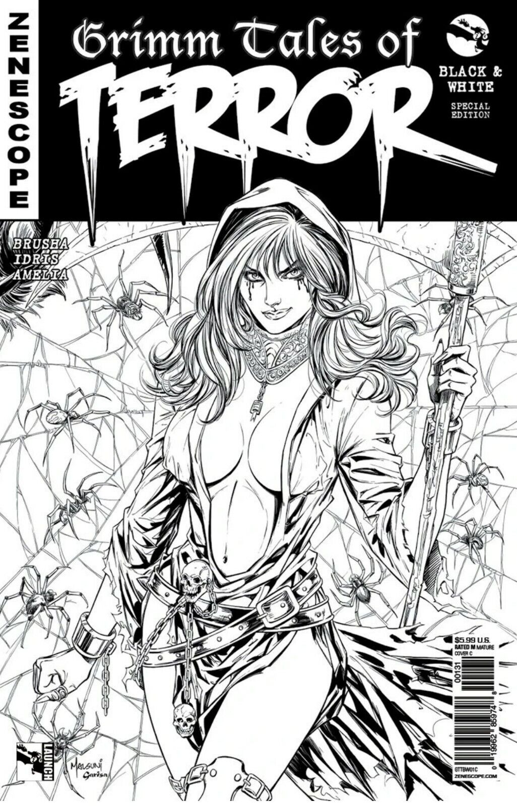 GRIMM TALES OF TERROR BLACK & WHITE SPECIAL EDITION COVER C 2018 comic book ZENESCOPE ENTERTAINMENT INC