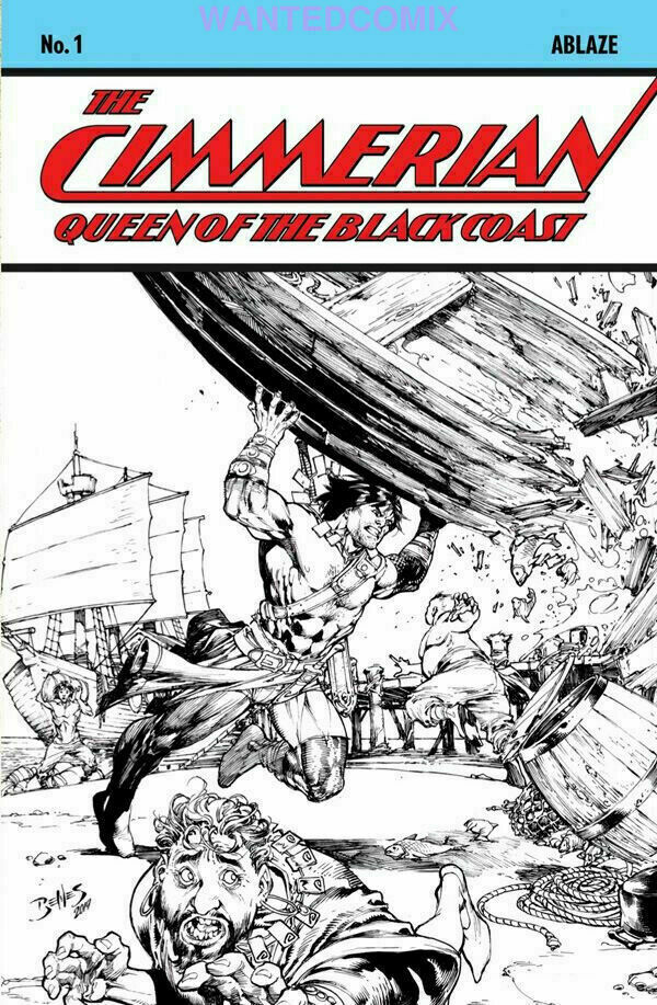 CIMMERIAN QUEEN OF BLACK COAST #1 1:10 BENES SKETCH VARIANT 2020 incentive ABLAZE