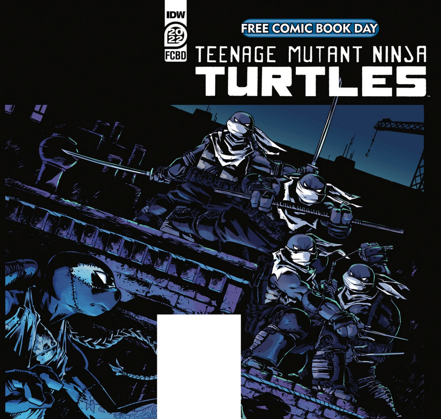 TMNT TEENAGE MUTANT NINJA TURTLES UNSTAMPED FCBD 2022 comic book BOOM! STUDIOS