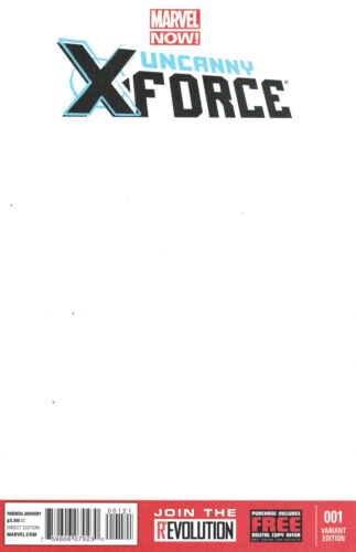 UNCANNY X-FORCE #1 BLANK VARIANT 2013 X-Force MARVEL COMICS