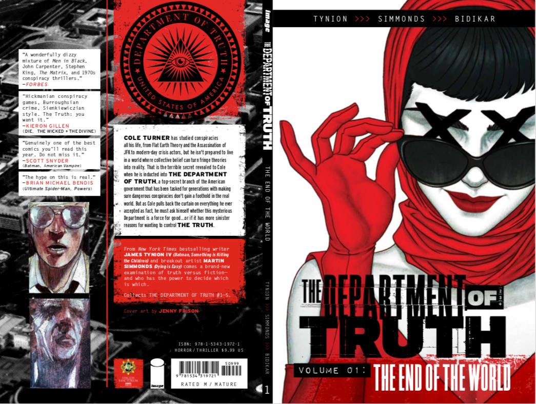 DEPARTMENT OF TRUTH VOL. 1 TRADE PAPERBACK SSCO JENNY FRISON VARIANT 2021 COMIC BOOK IMAGE COMICS