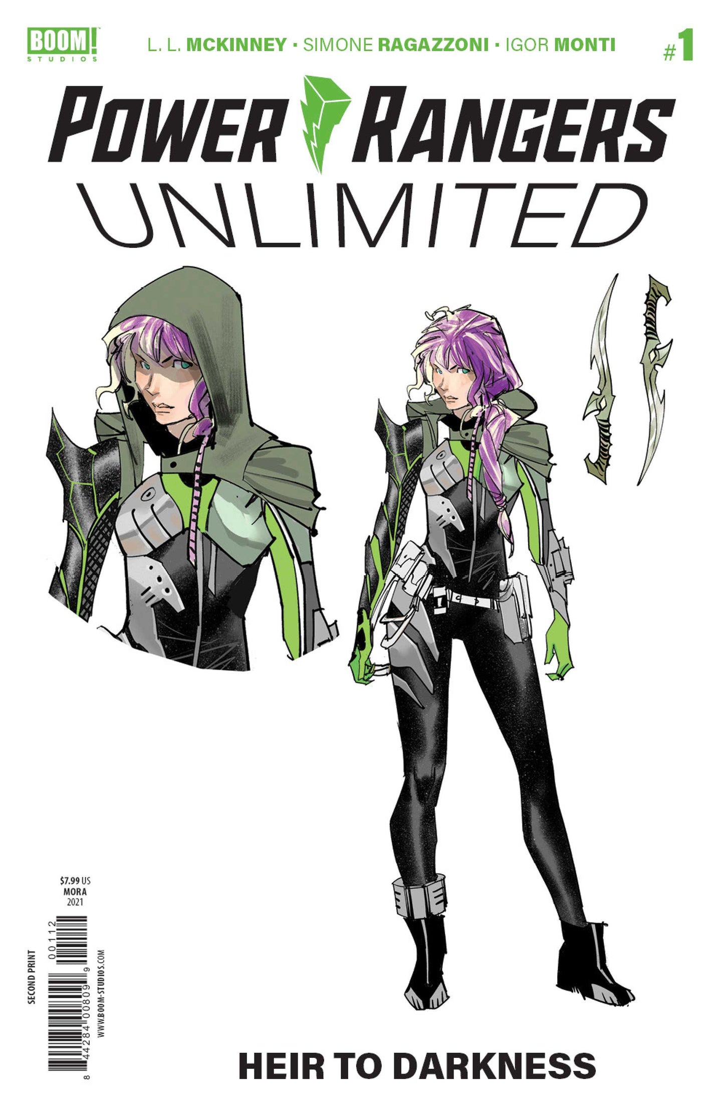 POWER RANGERS UNLIMITED HEIR TO DARKNESS #1 2ND PRINT VARIANT 2021 MMPR BOOM ENTERTAINMENT