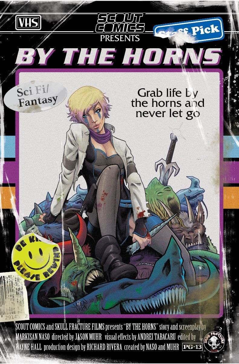 BY THE HORNS #1 (OF 6) VHS 1:10 VARIANT 2021 comic book SCOUT COMICS