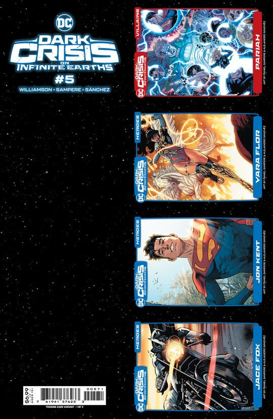 DARK CRISIS ON INFINITE EARTHS #5 (OF 7) CVR G PERFORATION TRADING CARD 1 OF 2 CARD STOCK VARIANT 2022 Dark Crisis DC COMICS