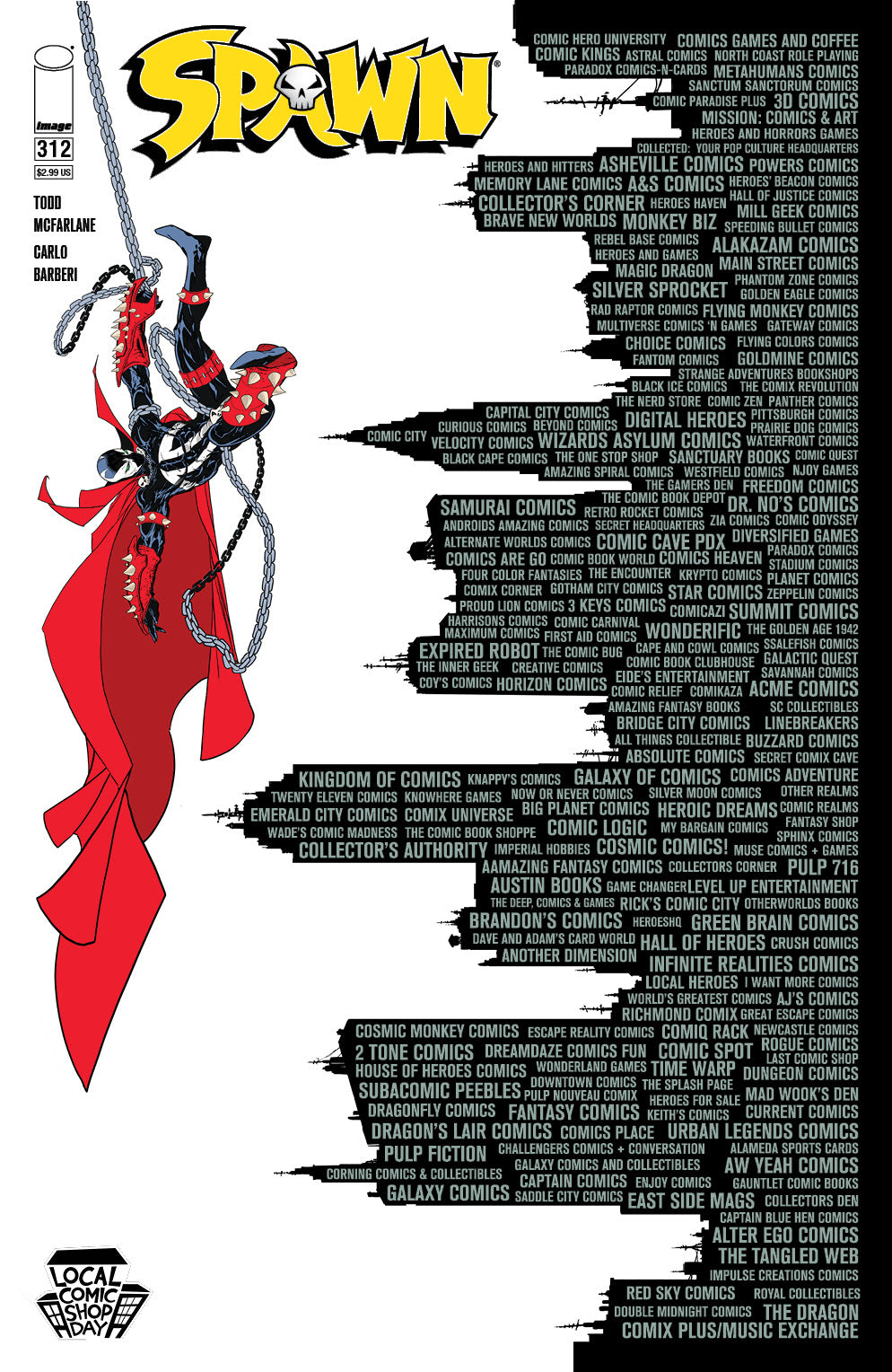 SPAWN #312 CVR E MCFARLANE LCSD VARIANT 2020 Spawn IMAGE COMICS