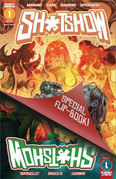 SH*TSHOW #1 (SHITSHOW) SECRET FLIP CHRISTMAS CHASE VARIANT 2020 comic book SCOUT COMICS
