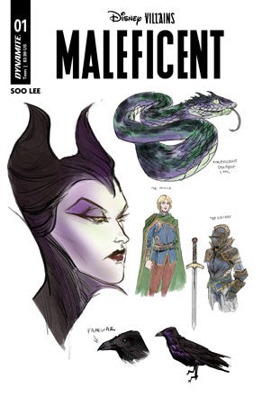 DISNEY VILLAINS MALEFICENT #1 CHARACTER DESIGN 1:20 VARIANT 2023 Disney DYNAMITE