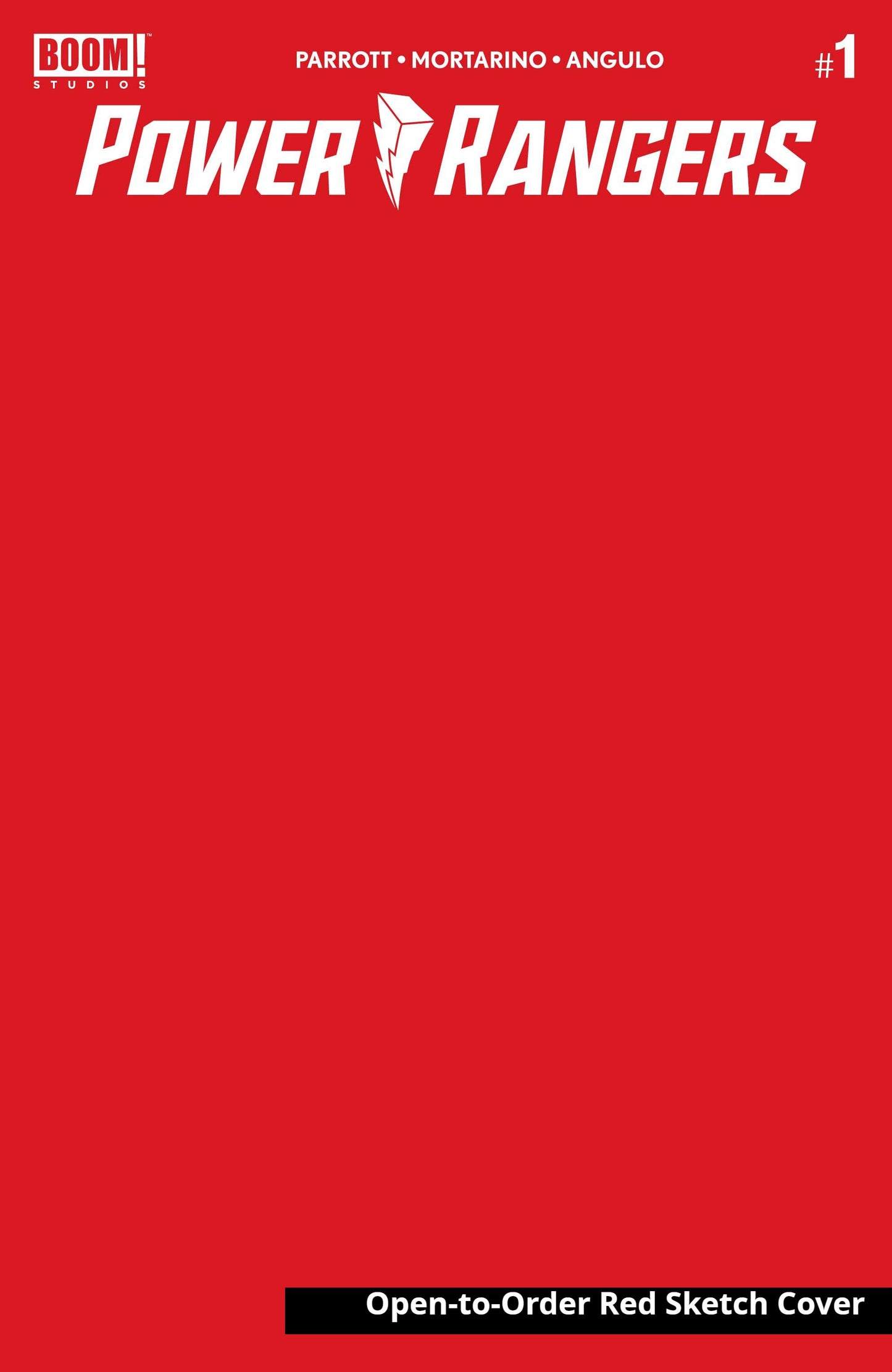 POWER RANGERS #1 CVR D RED BLANK SKETCH VARIANT 2020 MMPR BOOM! STUDIOS