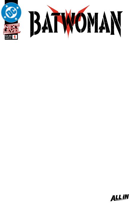 03/11/2026 BATWOMAN #1 CVR F BLANK CARD STOCK VARIANT DC COMICS