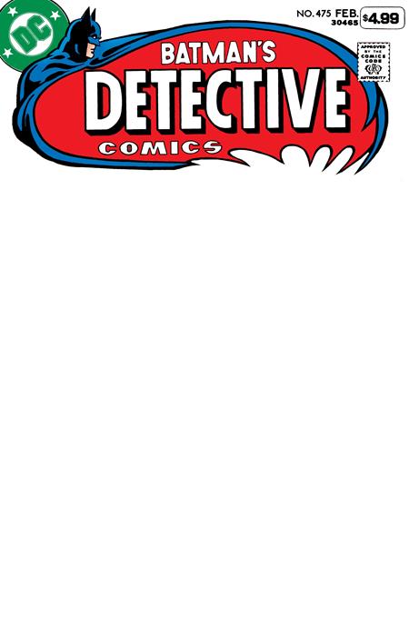 03/11/2026 DETECTIVE COMICS #475 FACSIMILE EDITION CVR B BLANK CARD STOCK VAR (2026 EDITION) DC COMICS