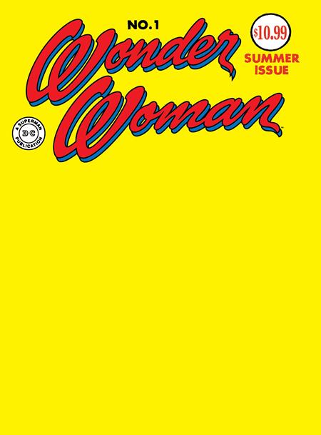 03/18/2026 WONDER WOMAN #1 FACSIMILE EDITION CVR B BLANK CARD STOCK VARIANT (2026 EDITION) DC COMICS
