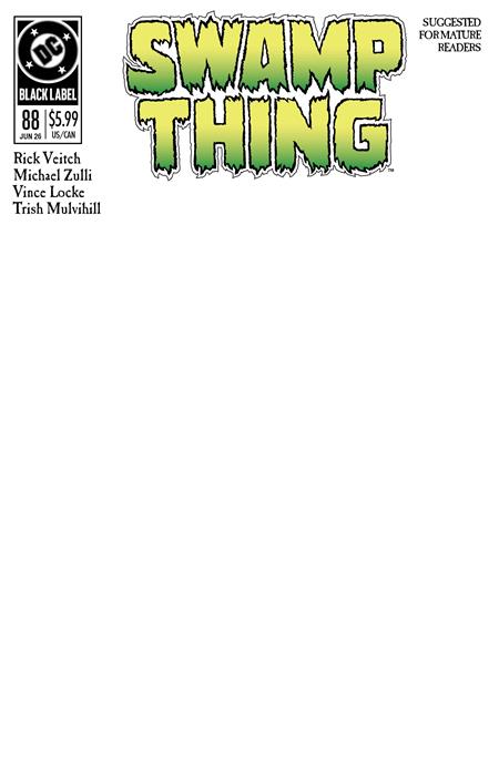 SWAMP THING 1989 #1 (OF 4) CVR C BLANK CARD STOCK VARIANT (MR) 2026 DC COMICS