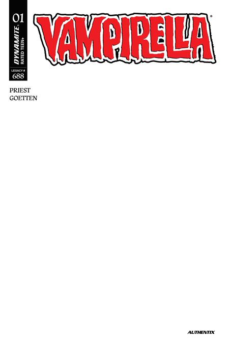 04/22/2026 VAMPIRELLA (2026) #1 CVR F BLANK AUTHENTIX
