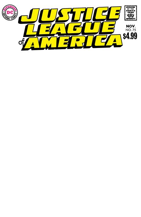 05/13/2026 JUSTICE LEAGUE OF AMERICA #75 FACSIMILE EDITION CVR B BLANK CARD STOCK VARIANT DC COMICS