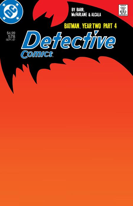 05/06/2026 DETECTIVE COMICS #578 FACSIMILE EDITION CVR B BLANK CARD STOCK VARIANT (YEAR TWO PART 4 OF 4) Detective Comics DC COMICS