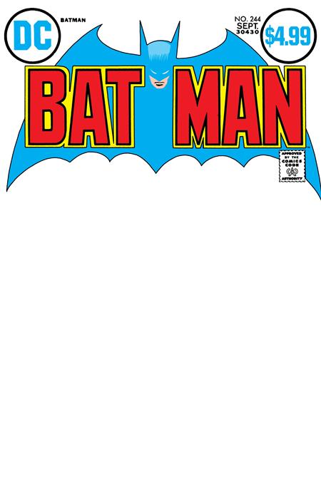 05/20/2026 BATMAN #244 FACSIMILE EDITION CVR B BLANK CARD STOCK VARIANT Batman DC COMICS