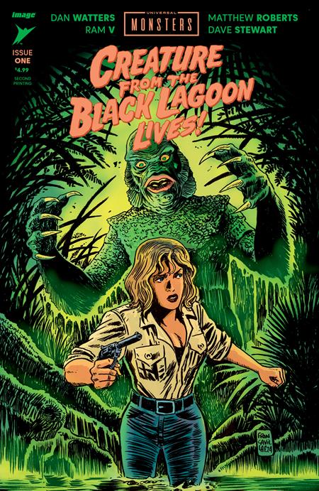 06/19/2024 UNIVERSAL MONSTERS THE CREATURE FROM THE BLACK LAGOON LIVES #1 2ND PRINT VARIANT