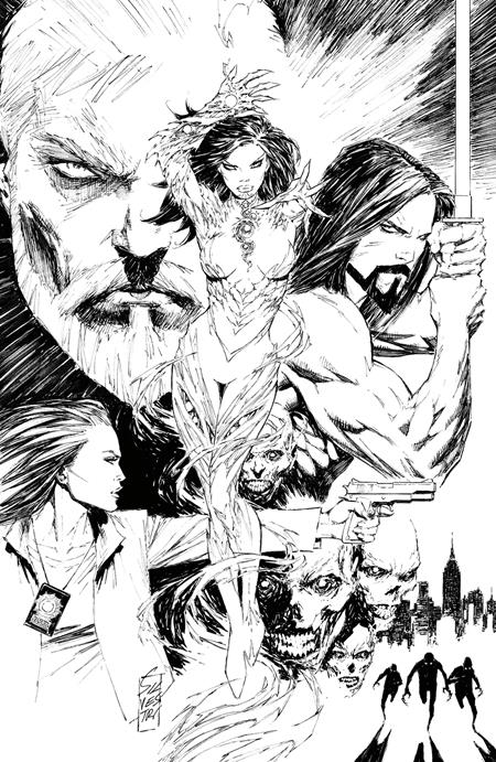 07/17/2024 WITCHBLADE #1 1:250 MARC SILVESTRI B&W VIRGIN VARIANT Witchblade IMAGE   