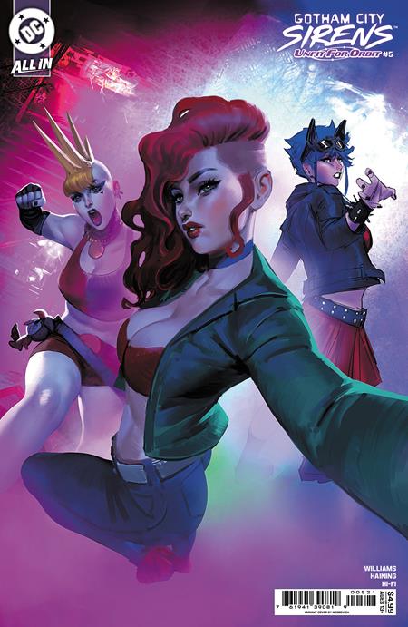 GOTHAM CITY SIRENS UNFIT FOR ORBIT #5 (OF 5) CVR B NOOBOVICH CARD STOCK VARIANT 2025 Gotham City Sirens DC COMICS