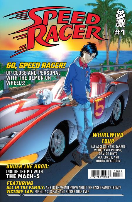 SPEED RACER #1 CVR G CHRIS BATISTA CAR MAGAZINE HOMAGE 1:10 UNLOCK VARIANT 2025 Speed Racer MAD CAVE STUDIOS