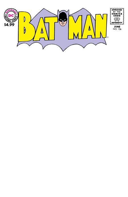 07/08/2026 BATMAN #156 FACSIMILE EDITION CVR B BLANK CARD STOCK VARIANT DC COMICS