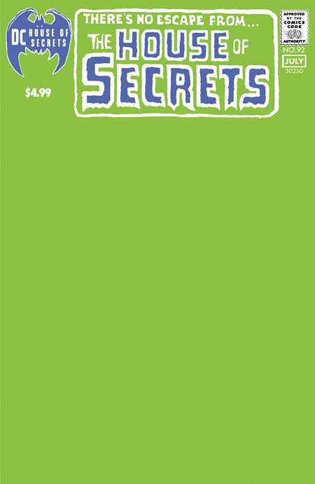 HOUSE OF SECRETS #92 FACSIMILE EDITION (2024) CVR C BLANK VARIANT 2024 House of Secrets DC COMICS   