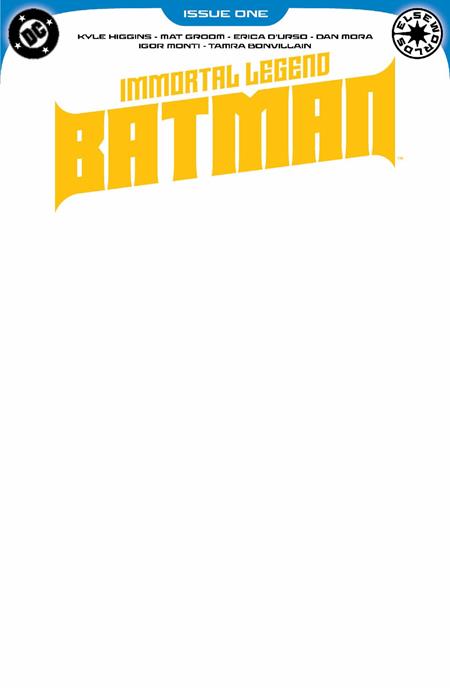 IMMORTAL LEGEND BATMAN #1 (OF 6) CVR D BLANK VARIANT 2025 DC COMICS