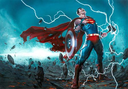 08/26/2026 AVENGERS JLA #4 FACSIMILE EDITION CVR E GABRIELE DELL OTTO WRAPAROUND VAR