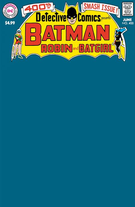 DETECTIVE COMICS #400 FACSIMILE EDITION CVR C BLANK VARIANT 2024 Detective Comics DC COMICS   