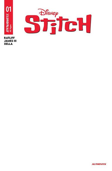 STITCH #1 CVR G BLANK AUTHENTIX VARIANT 2025 Disney DYNAMITE
