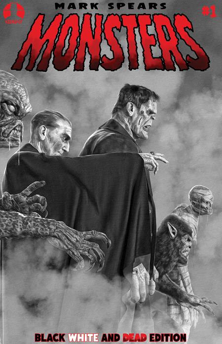 09/02/2026 MARK SPEARS MONSTERS #1 7TH PRINT BLACK WHITE & DEAD EDITION CVR A BLOOD SEEKERS DC COMICS