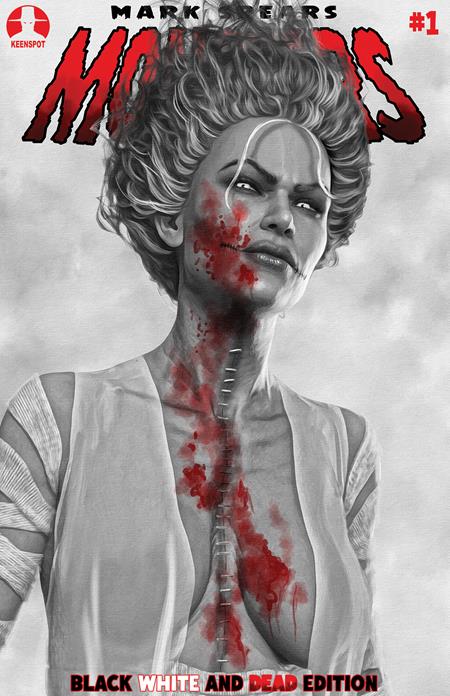 09/02/2026 MARK SPEARS MONSTERS #1 7TH PRINT BLACK WHITE & DEAD EDITION CVR B CRIMSON BRIDE VARIANT DC COMICS
