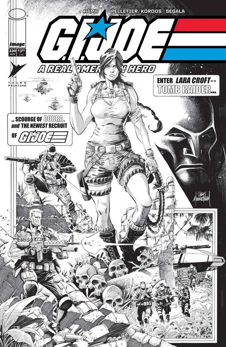 09/09/2026 GI JOE A REAL AMERICAN HERO #330 3RD PRINT CVR B CHRIS MOONEYHAM B&W VARIANT IMAGE COMICS