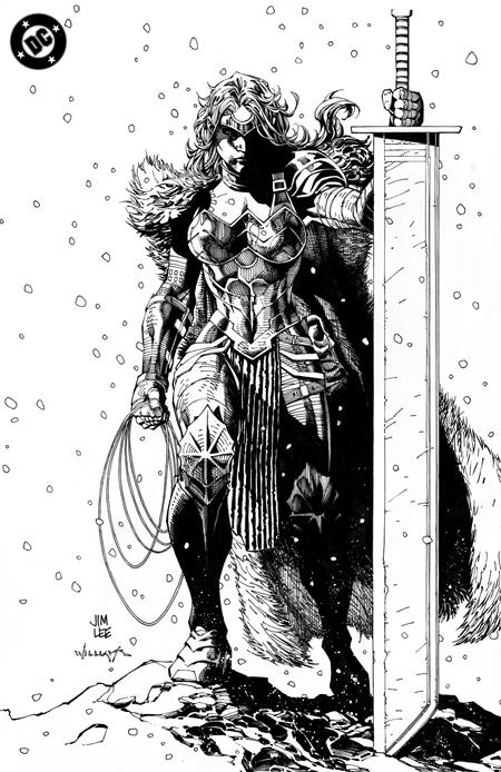 10/23/2024 ABSOLUTE WONDER WOMAN #1 1:100 JIM LEE BLACK & WHITE VIRGIN CARD STOCK VARIANT  DC COMICS   