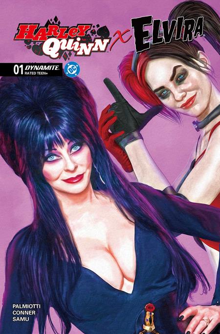 HARLEY QUINN X ELVIRA #1 MARK SPEARS PINK TRADE DRESS 1:10 VARIANT 2025 DYNAMITE ENTERTAINMENT